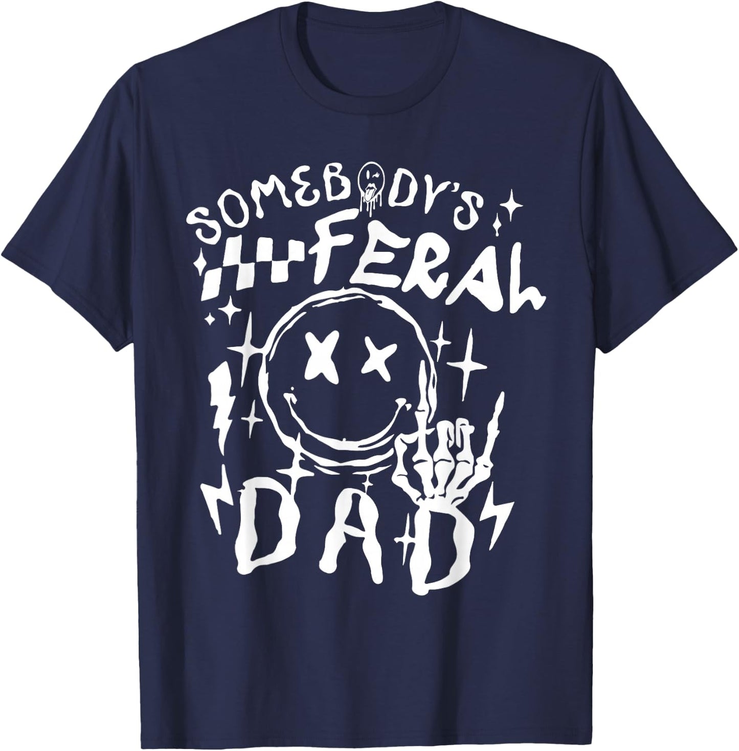 Somebodys-feral-dad T-Shirt - T-Shirt | Navy