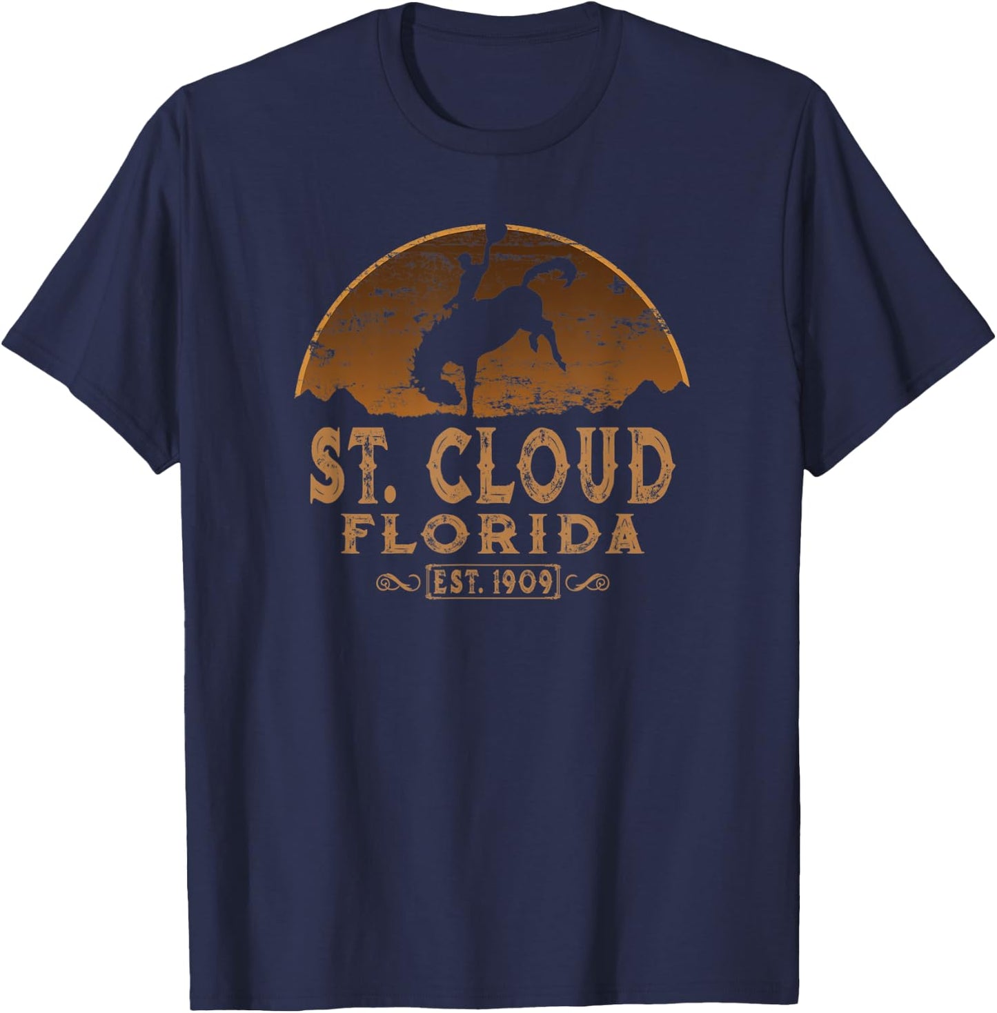 St. Cloud Florida FL Rodeo Cowboy T-Shirt - T-Shirt | Navy