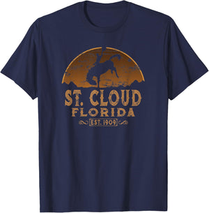 St. Cloud Florida FL Rodeo Cowboy T-Shirt - T-Shirt | Navy