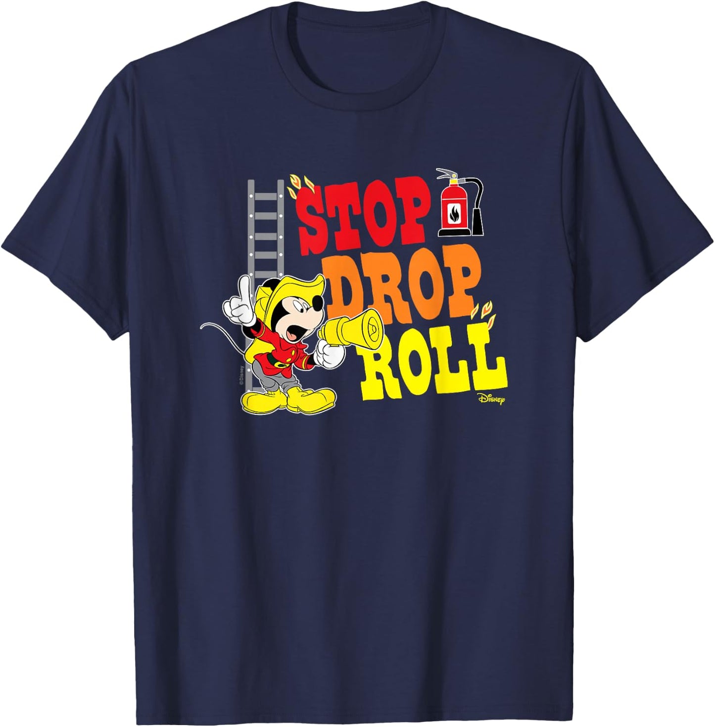 Mickey - Stop Drop Roll T-Shirt - T-Shirt | Navy