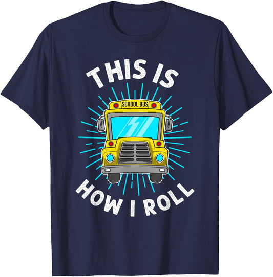 Funny School Bus Driver Art Women School Bus Driver T-Shirt - T-Shirt | Navy