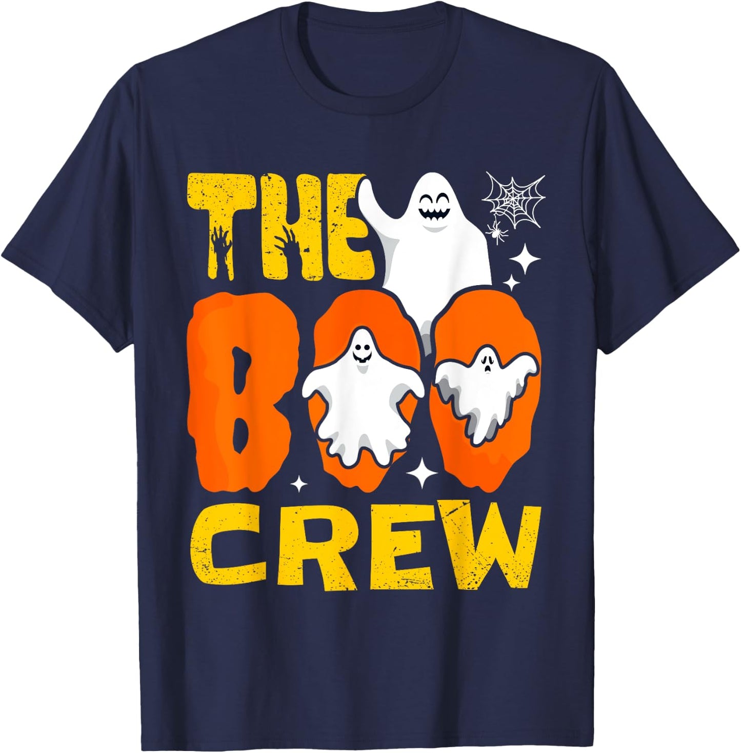 Halloween The Boo Crew Cute Ghost Spooky Family Matching T-Shirt - T-Shirt | Navy