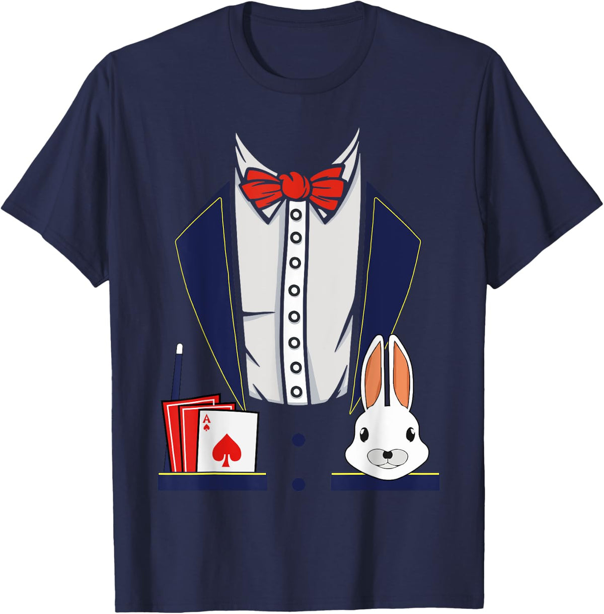 Magician Costume Halloween Magic Show Men Women Kids Boys T-Shirt - T-Shirt | Navy