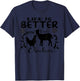 Life Is Better With goats chickens Vintage Farming Animals T-Shirt - T-Shirt | Navy