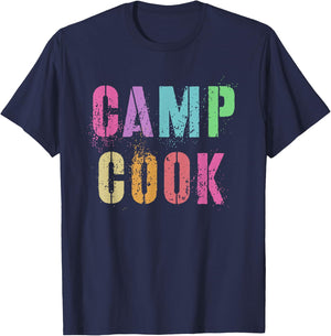 Kids CAMP COOK Chef Camping Cooking Team Vintage Baker Squad T-Shirt - T-Shirt | Navy