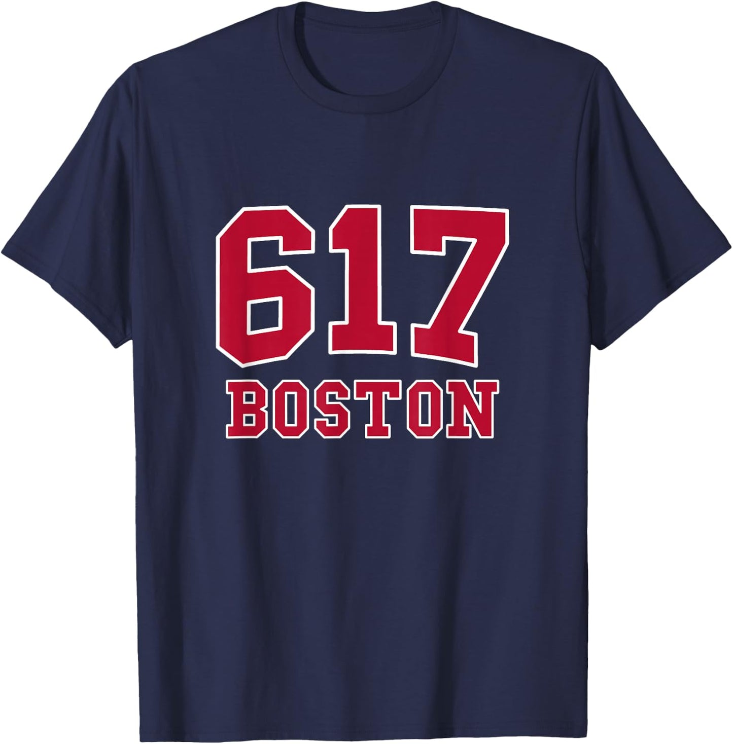 Boston Area Code 617 - Hometown Pride - Classic T-Shirt - T-Shirt | Navy