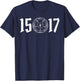 500 Years Of Reformation - Martin Luther Rose 1517- Lutheran T-Shirt - T-Shirt | Navy