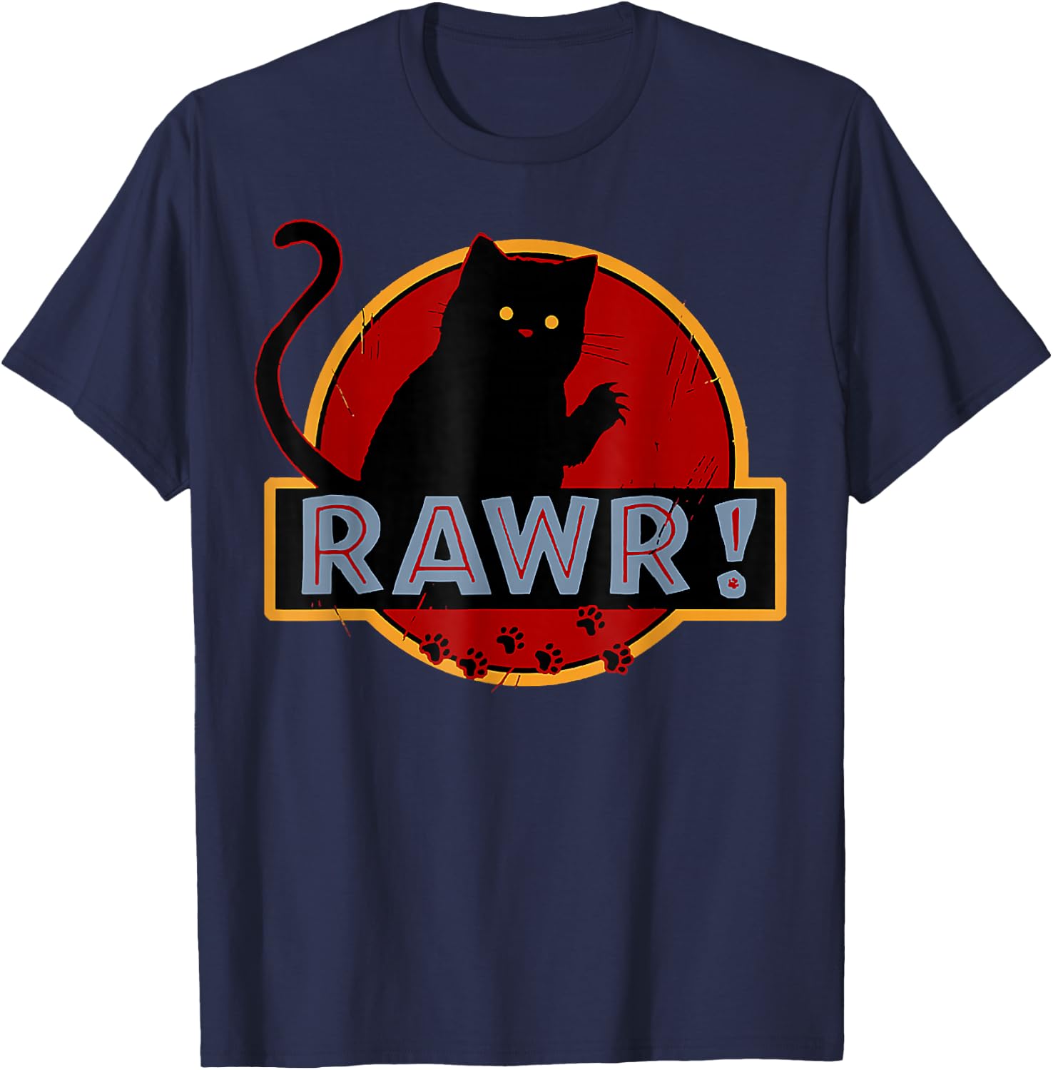 Awesome C.at Rawr T-Shirt - T-Shirt | Navy