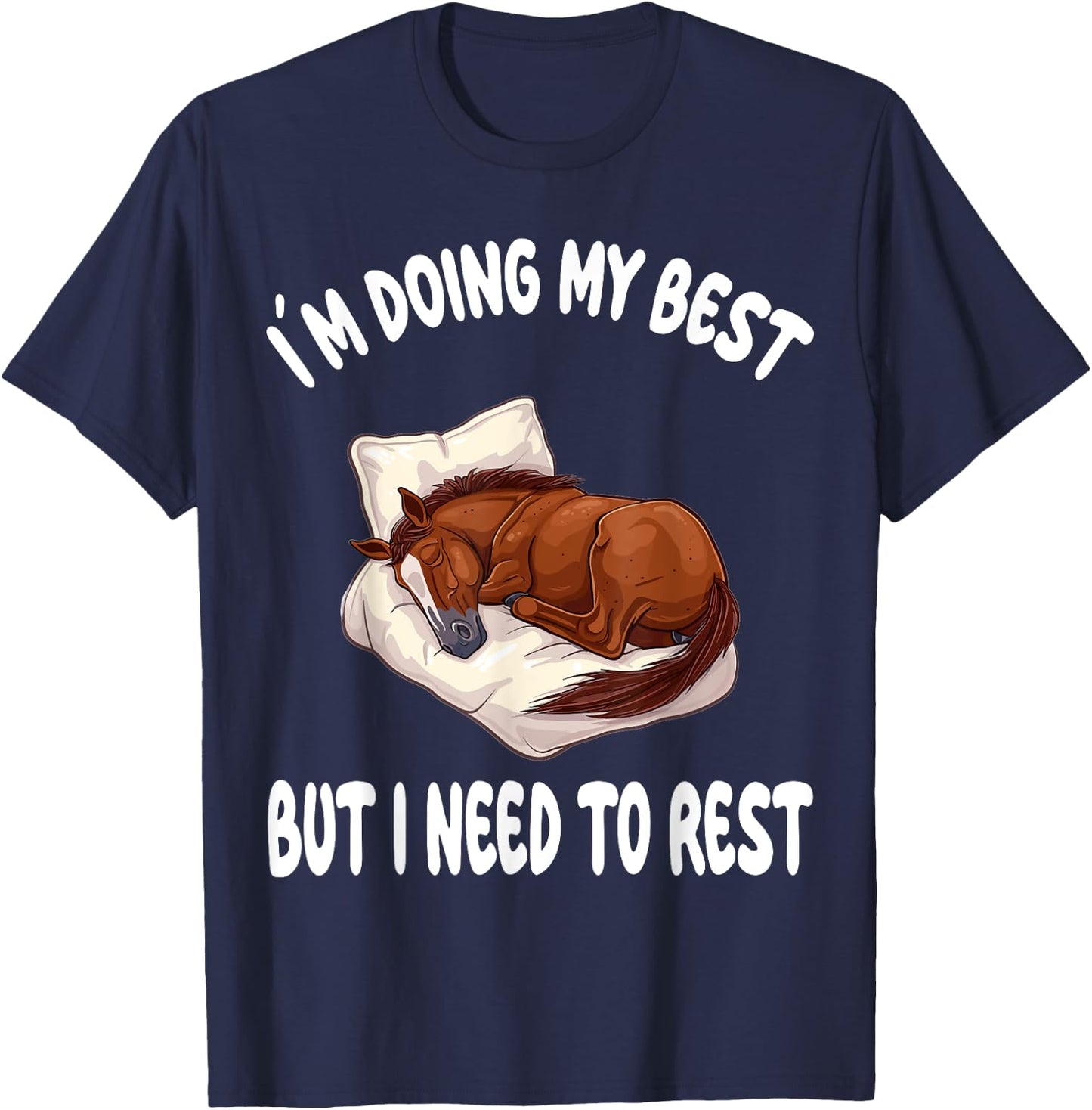 Horse Riding Official Sleepshirt Pajamas Nightgown T-Shirt - T-Shirt | Navy