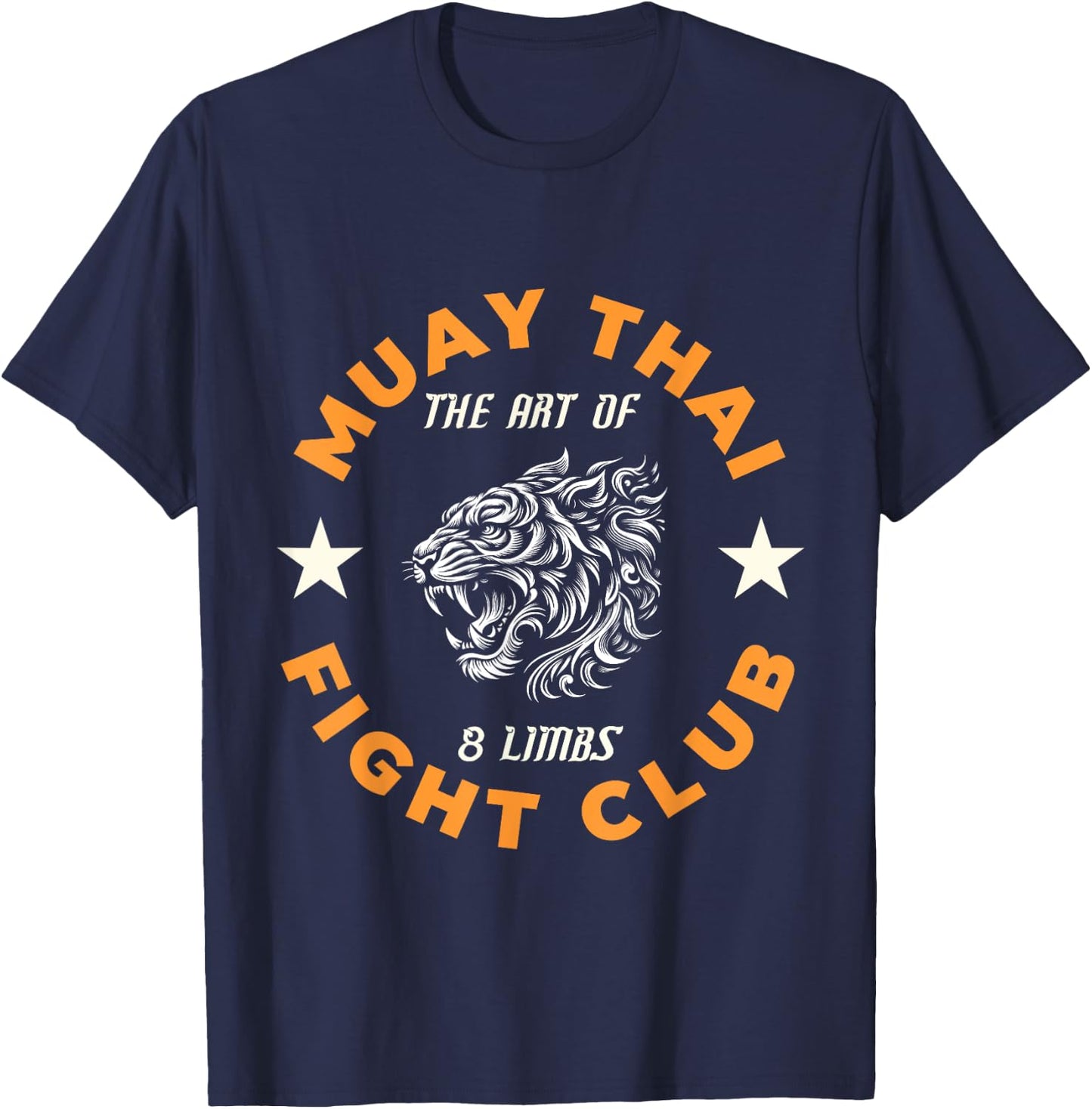 Muay Thai MMA Fight Tattoo Tiger Art of 8 Limbs Kickboxing T-Shirt - T-Shirt | Navy