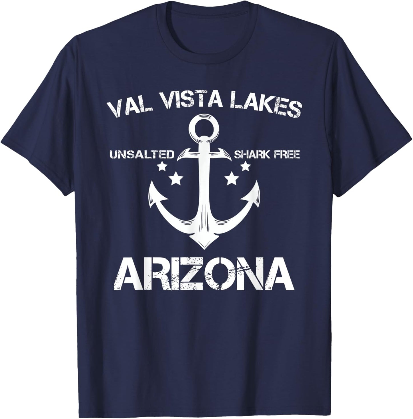 VAL VISTA LAKES ARIZONA Funny Fishing Camping Summer Gift Women Kids T-Shirt - T-Shirt | Navy