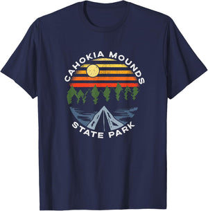 Cahokia Mounds State Park Illinois Forest Camping Vacation T-Shirt - T-Shirt | Navy