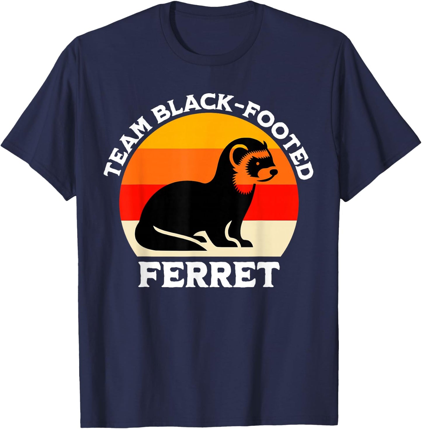 Black Footed Ferret Team Iltis T-Shirt - T-Shirt | Navy