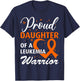 Leukemia Awareness Proud Daughter of a Leukemia Warrior T-Shirt - T-Shirt | Navy