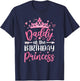 Daddy Of The Birthday Princess Birthday Girl Kid Family T-Shirt - T-Shirt | Navy