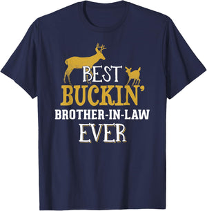 Brother In Law Hunting Shirt - Buck Hunting Gifts for Dad Gr T-Shirt - T-Shirt | Navy