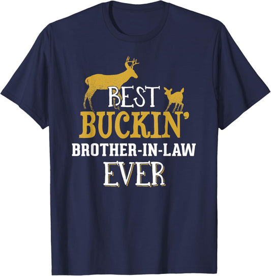 Brother In Law Hunting Shirt - Buck Hunting Gifts for Dad Gr T-Shirt - T-Shirt | Navy