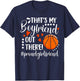 Proud Basketball Girlfriend Of A Basketball Player T-Shirt - T-Shirt | Navy