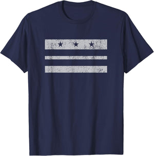 Vintage Washington DC Flag Retro District of Columbia T-Shirt - T-Shirt | Navy