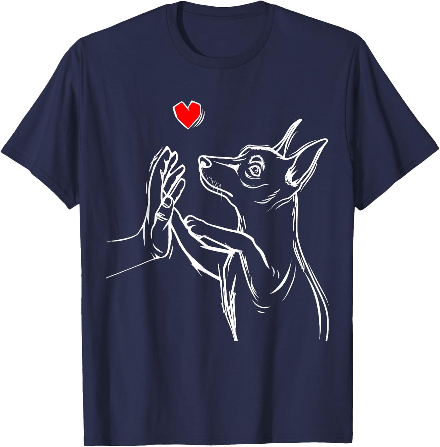 Min Pin Love Miniature Pinscher Dog Mom Women Girls T-Shirt - T-Shirt | Navy