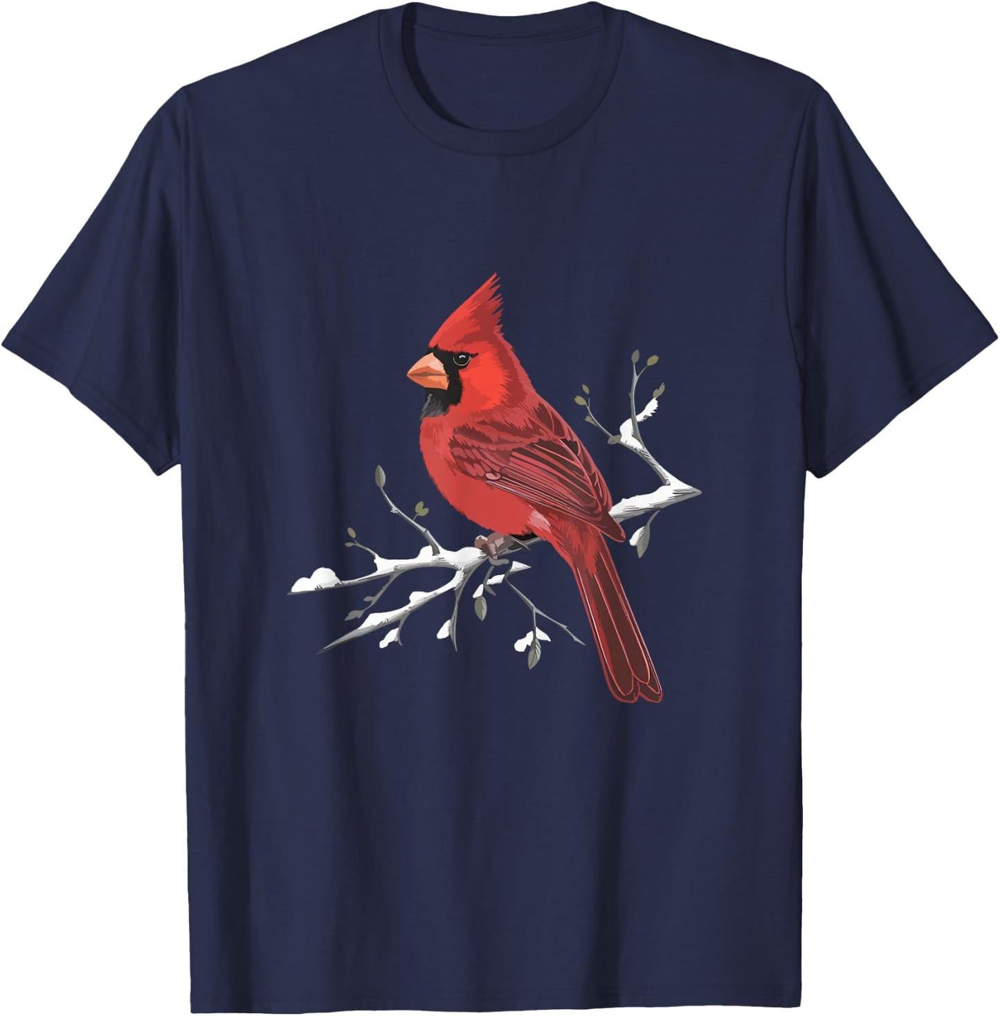 Majestic Red Cardinal Birdwatching Birdwatcher Bird Lover T-Shirt - T-Shirt | Navy