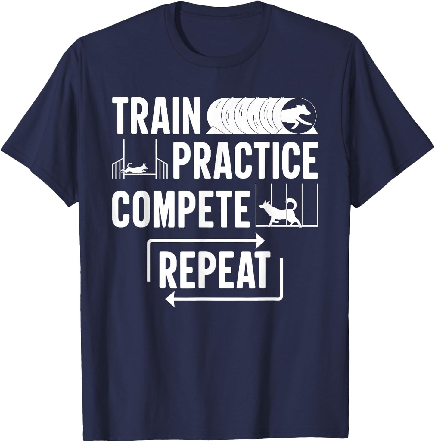 Canine Dog Agility T-Shirt - T-Shirt | Navy