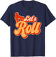 Cool Roller Skating Skate Girl 1970s Retro Let's Roll T-Shirt - T-Shirt | Navy