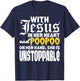 With Jesus In Her Heart Embarrassing Internet Memes Funny T-Shirt - T-Shirt | Navy