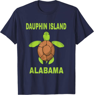 Dauphin Island Family Vacation Alabama Sea Turtle T-Shirt - T-Shirt | Navy