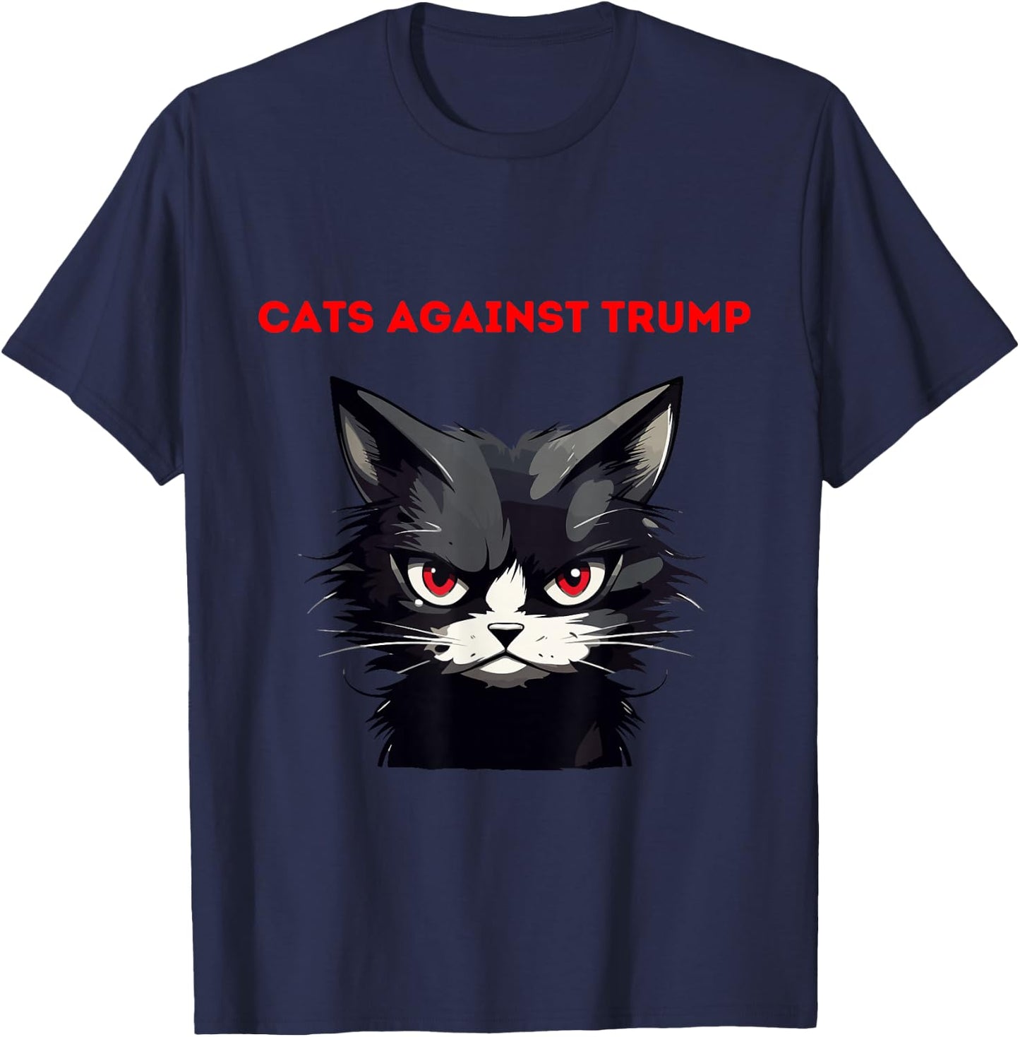 Cats Against Trump Cute Funny Not My President T-Shirt - T-Shirt | Navy