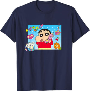 Crayon Shin-chan Playing HEISEI Shin-chan T-Shirt - T-Shirt | Navy