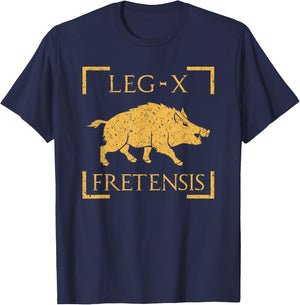 Legio X Fretensis Boar Emblem Roman Legion T-Shirt - T-Shirt | Navy