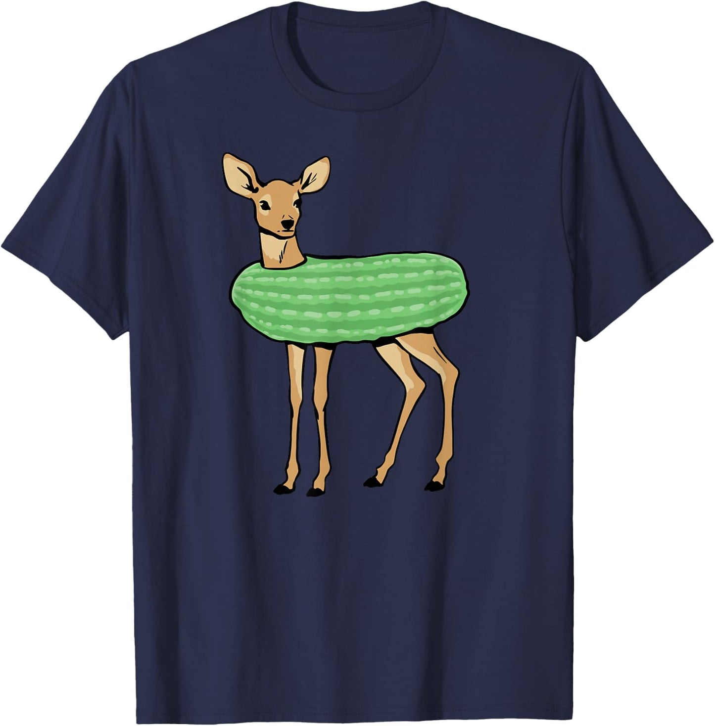 Dill Doe Funny Adult Humor Dill Pickle Deer Redneck Dill Doe , Small, Black T-Shirt - T-Shirt | Navy