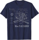 World War 2 German 88mm Flak 18/36/37/41 blueprint T-Shirt - T-Shirt | Navy