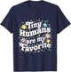 Tiny Humans Are My Favorite Pediatric NICU Nurse Groovy T-Shirt - T-Shirt | Navy