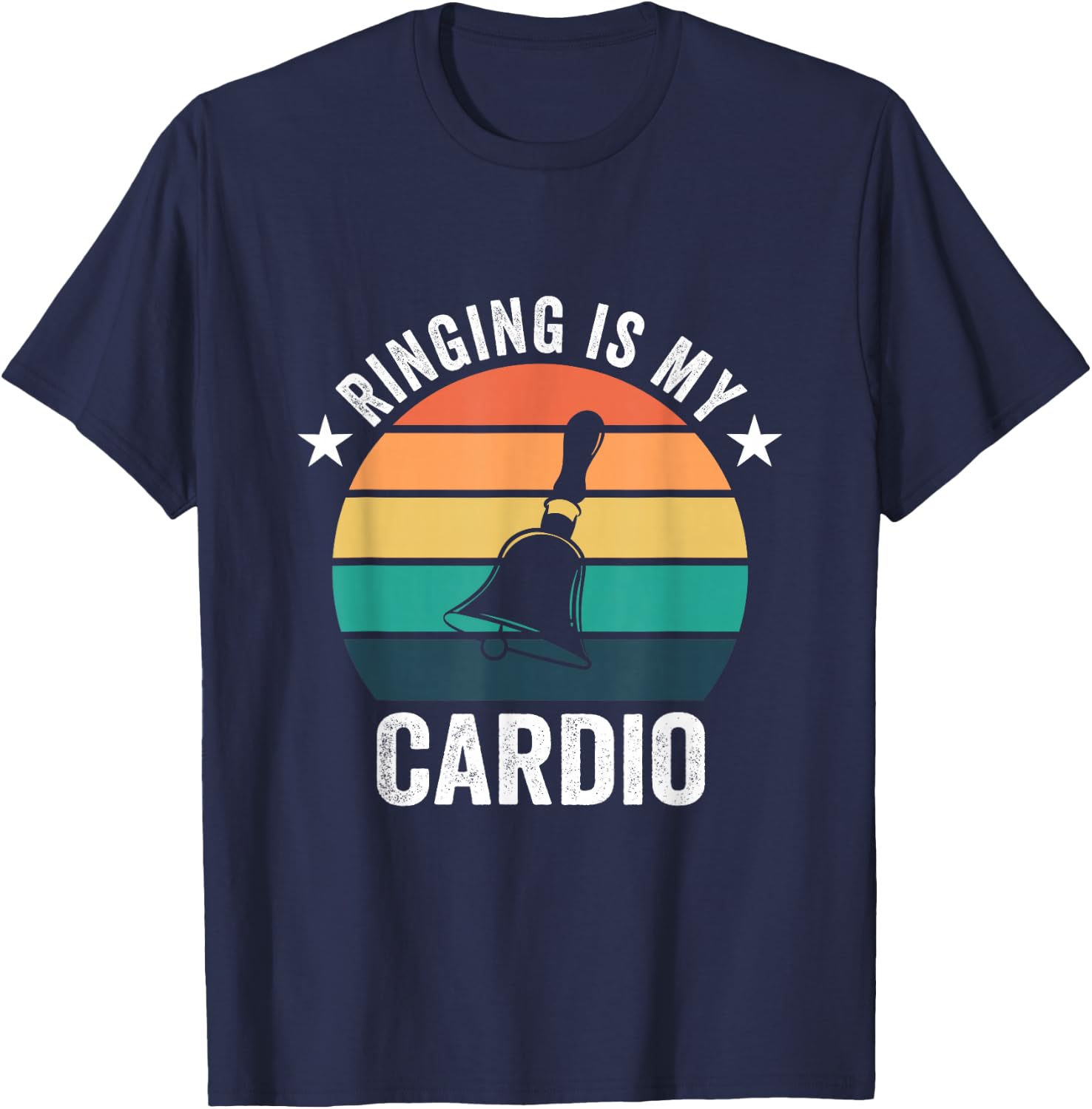 Ringing Is My Cardio For Handbell Player T-Shirt - T-Shirt | Navy