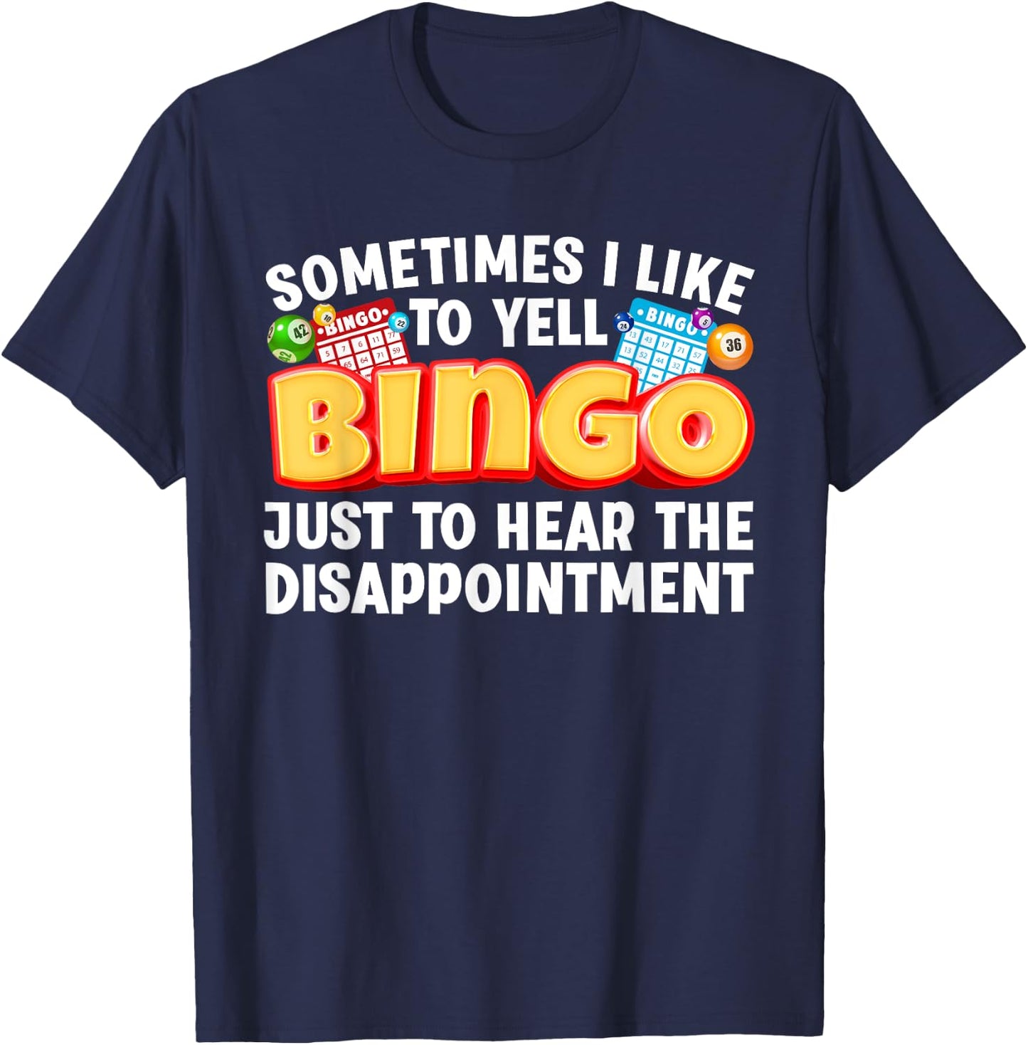 Cool Bingo Design Women Bingo Gambling Bingo Player T-Shirt - T-Shirt | Navy