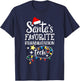 Santa's Favorite Rehabilitation Tech Christmas PT OT aides T-Shirt - T-Shirt | Navy