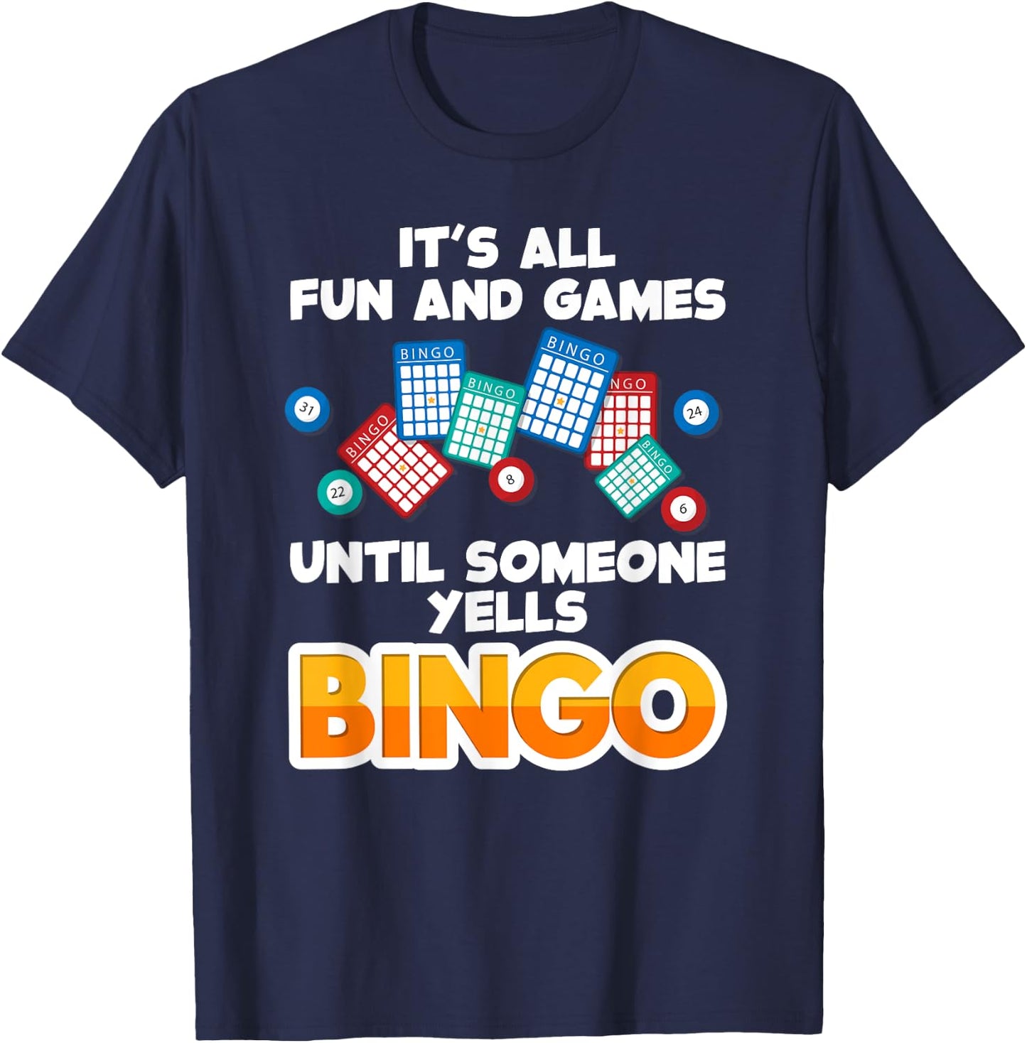 Best Bingo Novelty Women Bingo Lover Bingo Player T-Shirt - T-Shirt | Navy