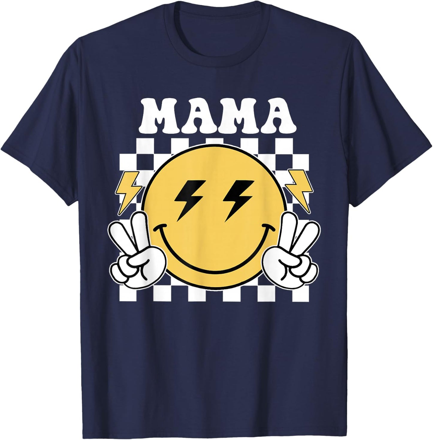 Mama One Happy Dude Birthday Theme Family Matching T-Shirt - T-Shirt | Navy