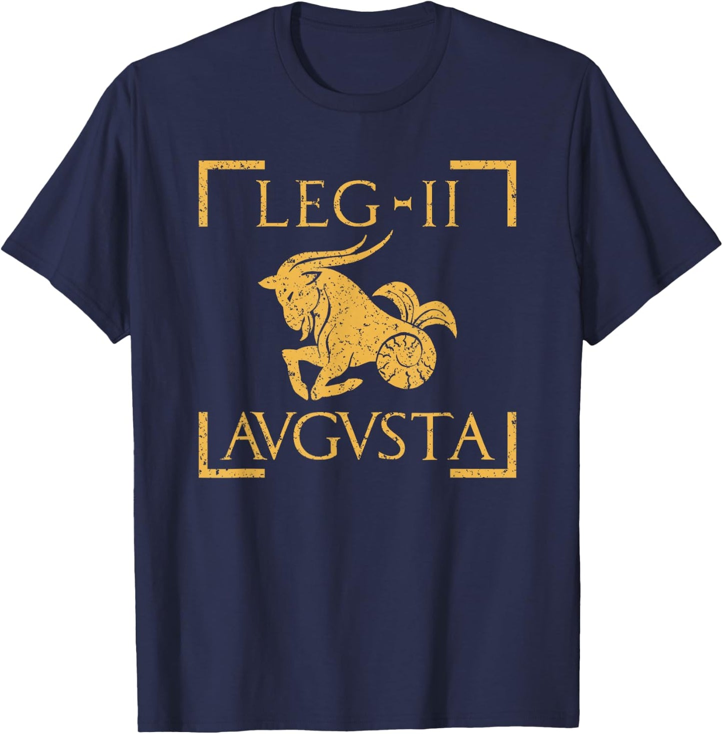 Legio II Augusta Capricornus Emblem Roman Legion T-Shirt - T-Shirt | Navy