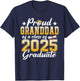 Proud Granddad Of A Class Of 2025 Graduate Senior Graduation T-Shirt - T-Shirt | Navy