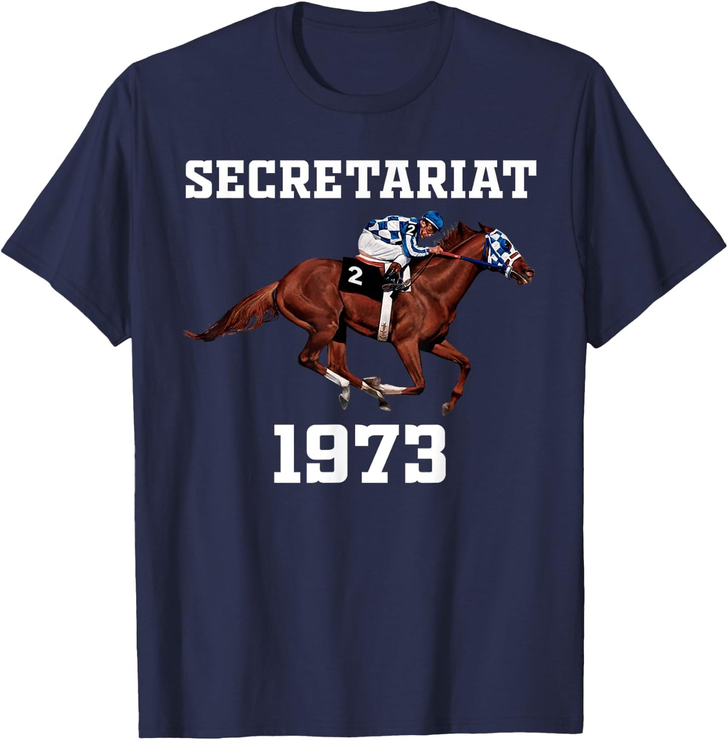 Secretariat 1973 horse racing T-Shirt - T-Shirt | Navy