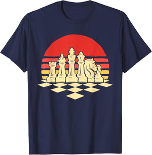Chess Sunset T-Shirt - T-Shirt | Navy