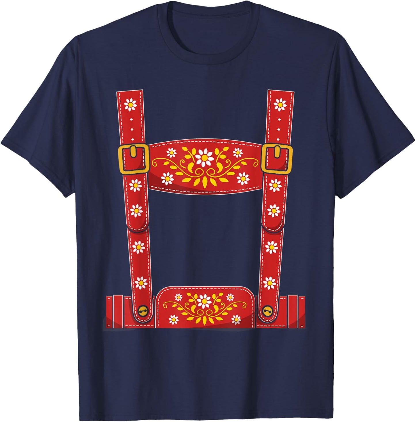 Oktoberfest Lederhosen Suspenders Germany Octoberfest T-Shirt - T-Shirt | Navy