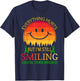 I'm still smiling Essential tremor Awareness T-Shirt - T-Shirt | Navy