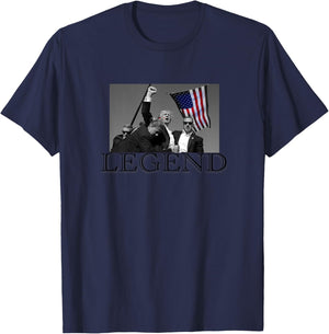President Donald Trump 2024 Legend USA Patriotic T-Shirt - T-Shirt | Navy