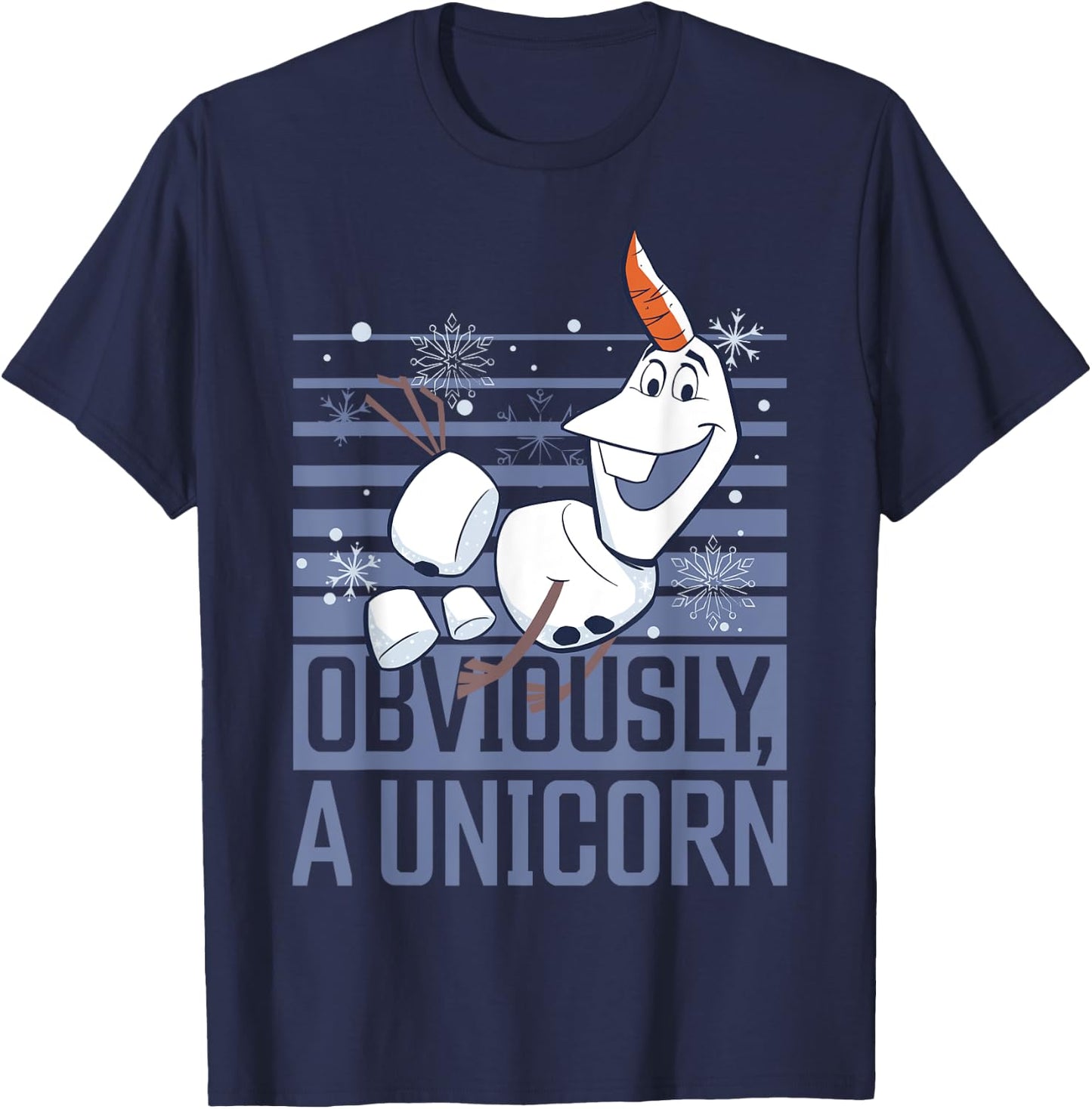 Disney Frozen 2 Olaf Obviously A Unicorn T-Shirt - T-Shirt | Navy