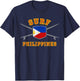 Surfing Philippines | Beach Surf Filipino Flag T-Shirt - T-Shirt | Navy
