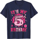 Kids It's My 5th Birthday Spider Girl Costume Party 5 Year Old T-Shirt - T-Shirt | Navy